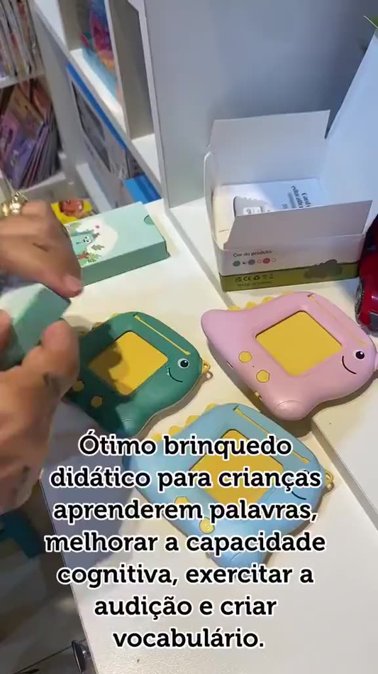 Jogo Interativo de Cartas Infantil Aprendizagem de Inglês Português para Crianças Barulho Brinquedo