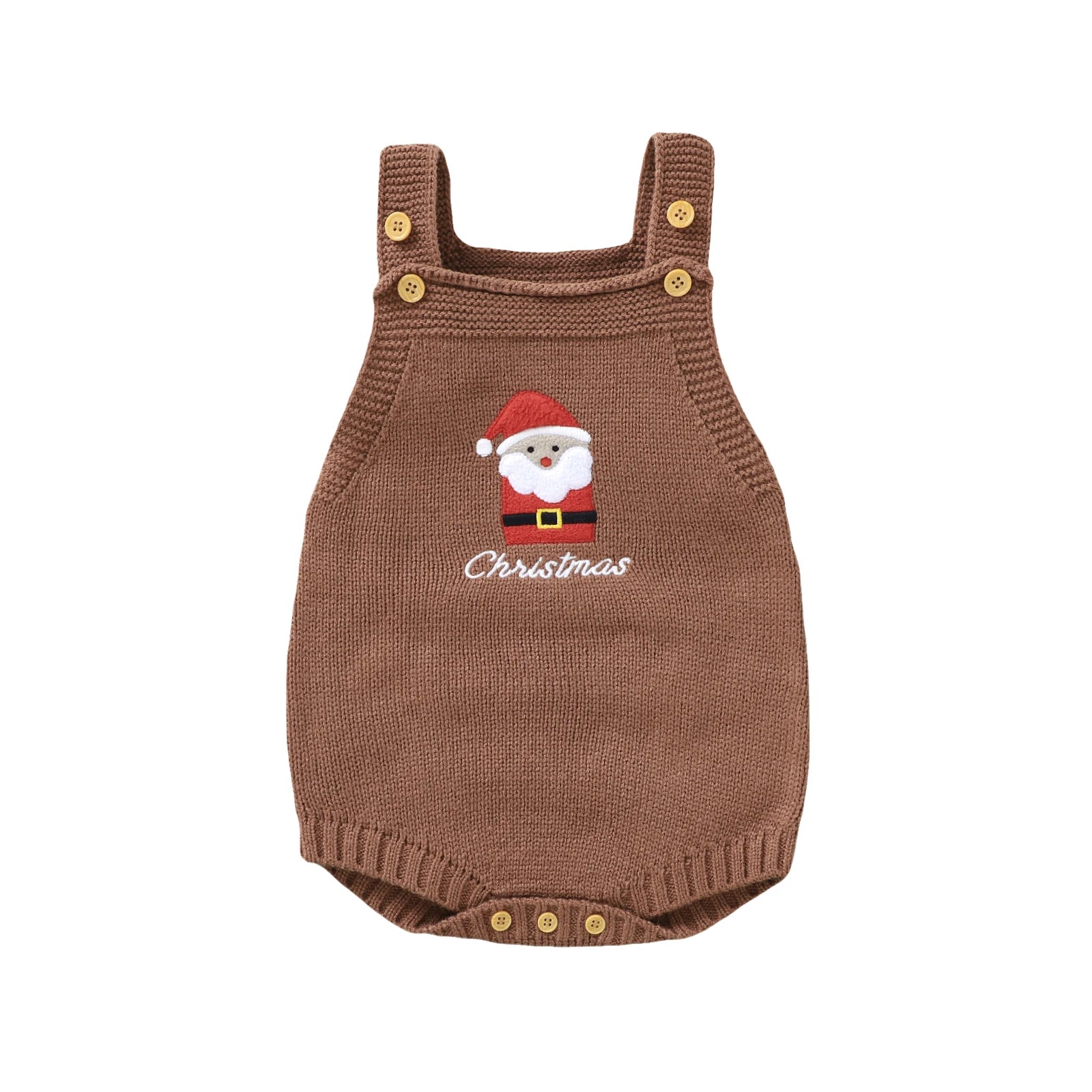 Ma & baby 1-18m natal bebê menino menina macacão recém-nascido infantil sem mangas árvore santa bordado malha macacão geral trajes de natal