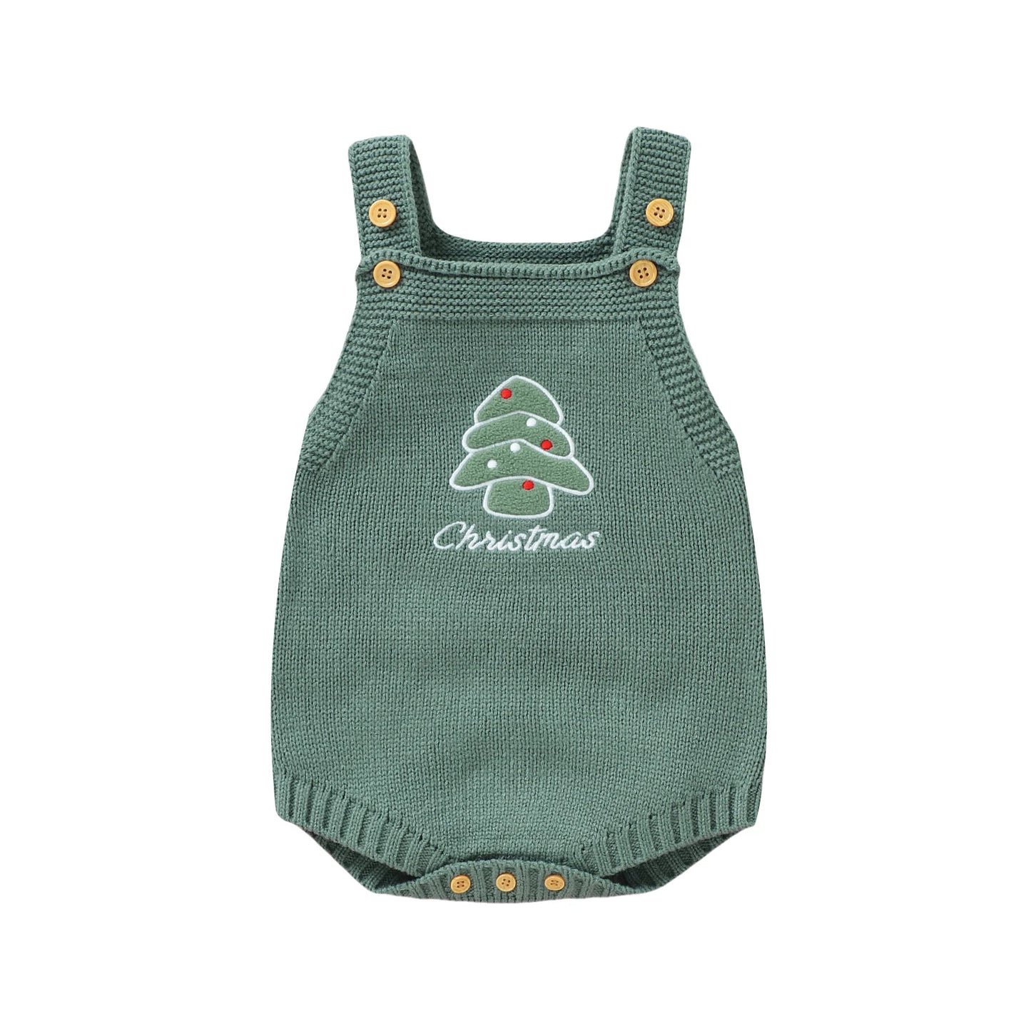 Ma & baby 1-18m natal bebê menino menina macacão recém-nascido infantil sem mangas árvore santa bordado malha macacão geral trajes de natal