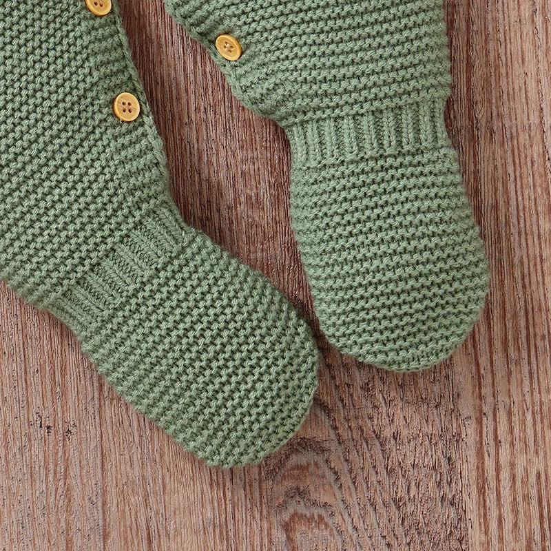 Macacão de bebê de malha infantil recém-nascido macacão moda listrado pé envoltório quente menina menino criança roupas manga longa 0-9m macacão outono