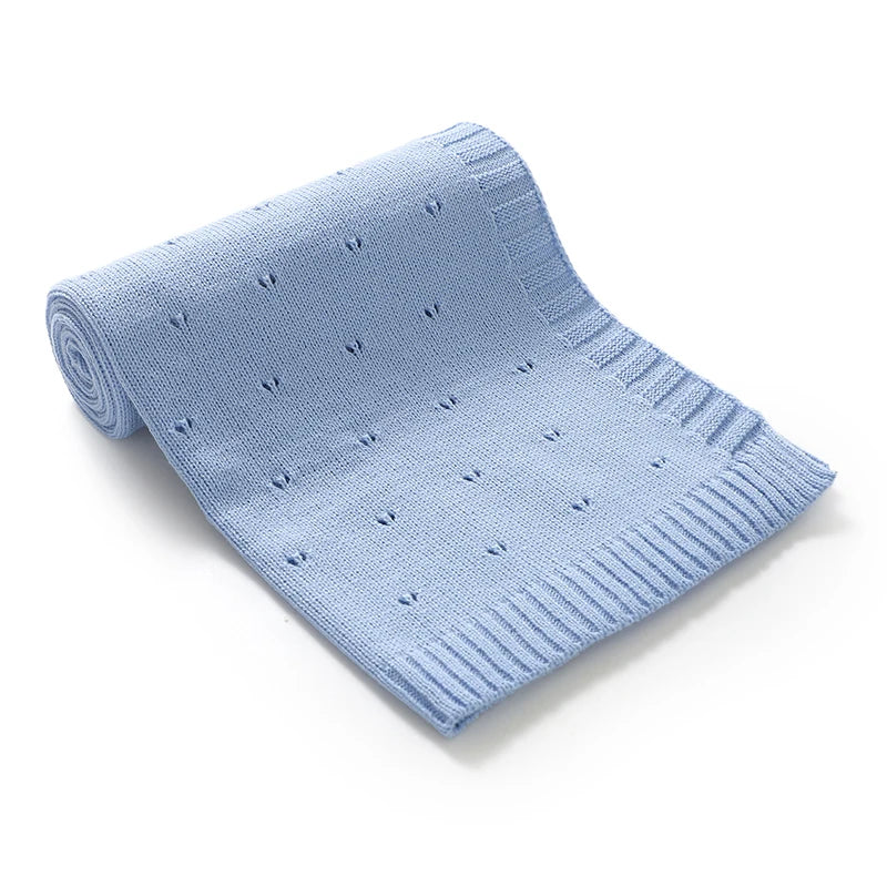 Bebê recém-nascido cobertor de malha sólida infantil carrinho swaddling envoltório super macio xadrez saco de dormir quente menino menina cama colcha 90*70cm