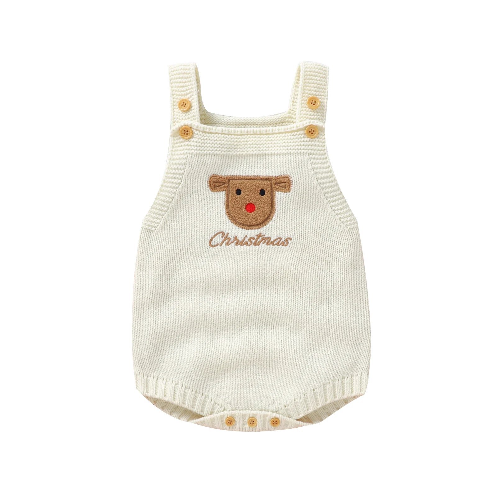 Ma & baby 1-18m natal bebê menino menina macacão recém-nascido infantil sem mangas árvore santa bordado malha macacão geral trajes de natal