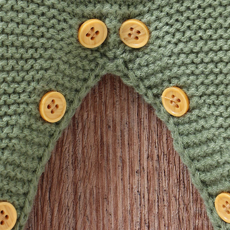 Macacão de bebê de malha infantil recém-nascido macacão moda listrado pé envoltório quente menina menino criança roupas manga longa 0-9m macacão outono