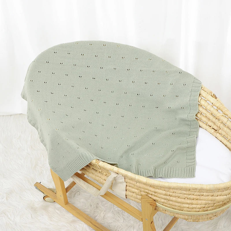 Bebê recém-nascido cobertor de malha sólida infantil carrinho swaddling envoltório super macio xadrez saco de dormir quente menino menina cama colcha 90*70cm