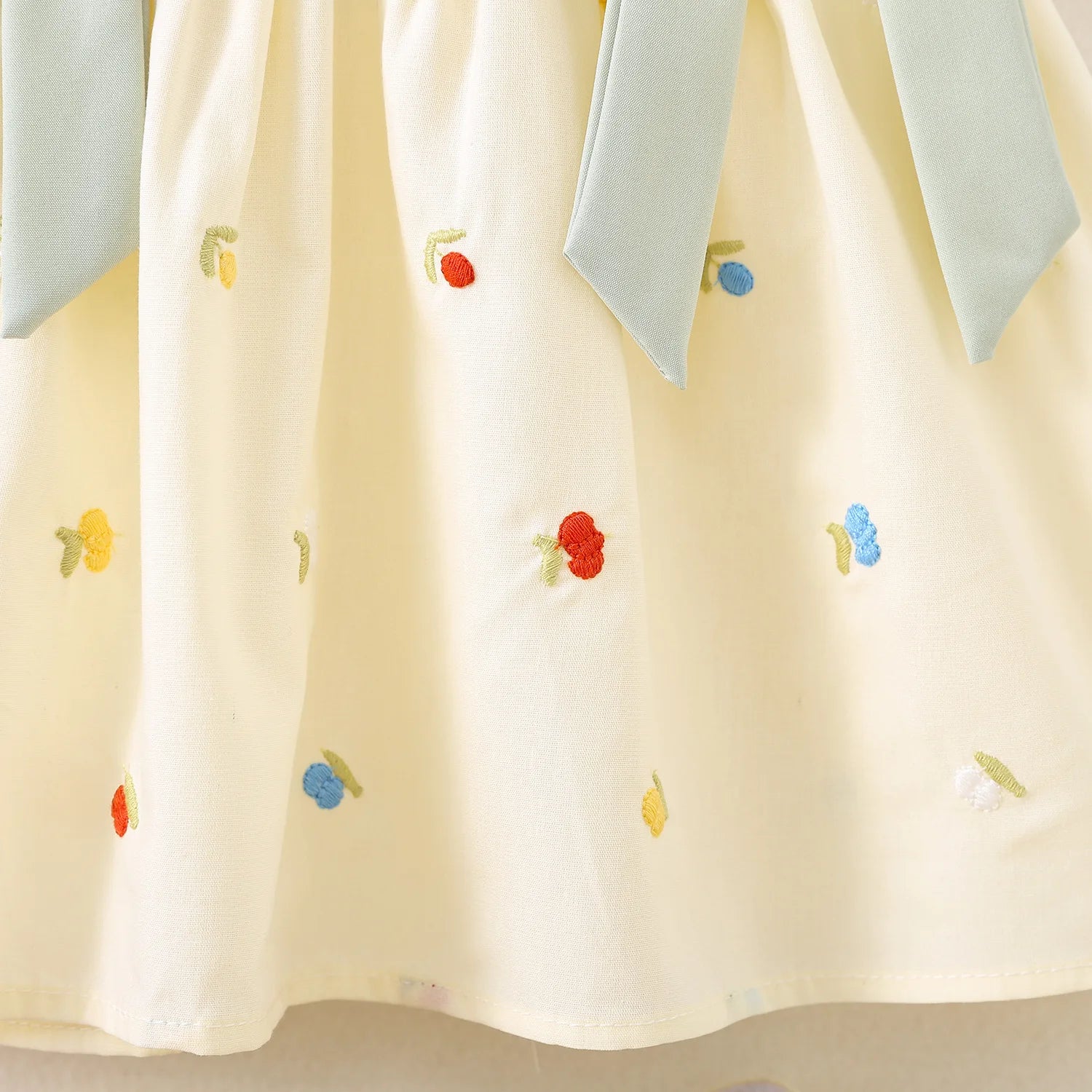 Roupas de bebê menina verão arco e padrão floral boneca pescoço simples suave vestidos de bebê bonito casual menina vestido infantil