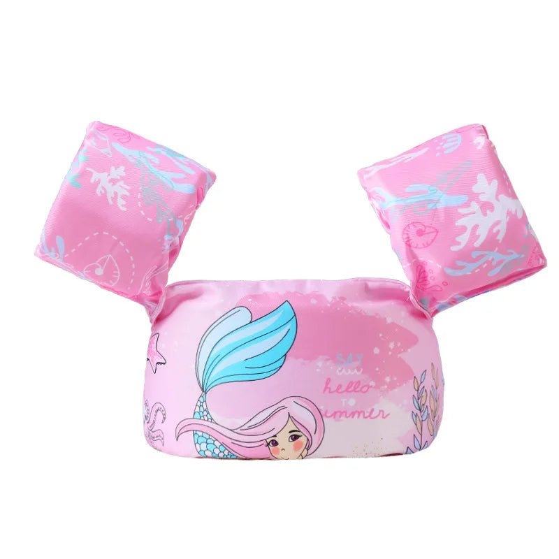 Bebê flutuador braço manga anel flutuante colete de flutuabilidade segura criança equipamentos de natação braçadeiras natação espuma piscina brinquedos colete salva-vidas