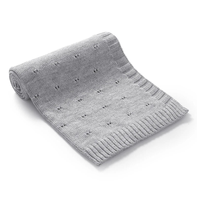 Bebê recém-nascido cobertor de malha sólida infantil carrinho swaddling envoltório super macio xadrez saco de dormir quente menino menina cama colcha 90*70cm