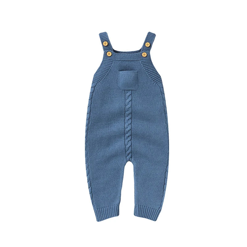 Bebê recém-nascido macacão de malha infantil menino macacão sem mangas outono criança criança estilingue roupas moda bolso sólido 0-18m macacão