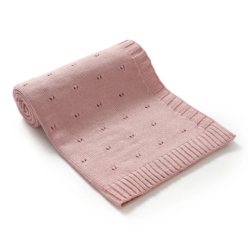 Bebê recém-nascido cobertor de malha sólida infantil carrinho swaddling envoltório super macio xadrez saco de dormir quente menino menina cama colcha 90*70cm