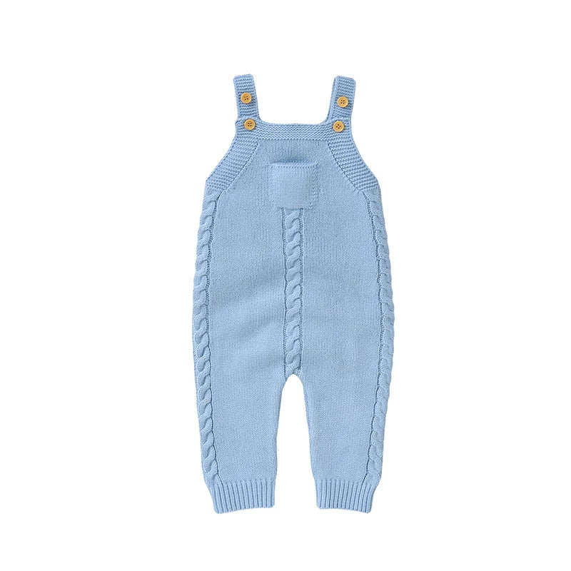 Bebê recém-nascido macacão de malha infantil menino macacão sem mangas outono criança criança estilingue roupas moda bolso sólido 0-18m macacão