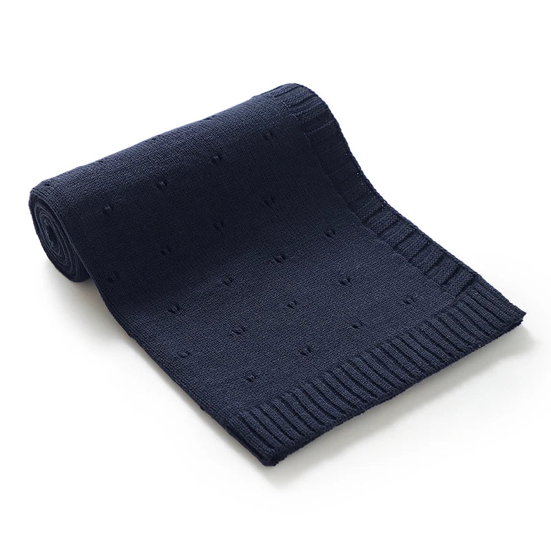 Bebê recém-nascido cobertor de malha sólida infantil carrinho swaddling envoltório super macio xadrez saco de dormir quente menino menina cama colcha 90*70cm