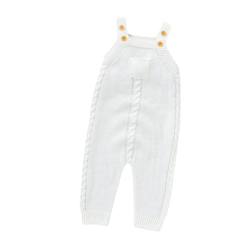 Bebê recém-nascido macacão de malha infantil menino macacão sem mangas outono criança criança estilingue roupas moda bolso sólido 0-18m macacão