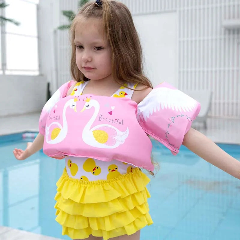 Bebê flutuador braço manga anel flutuante colete de flutuabilidade segura criança equipamentos de natação braçadeiras natação espuma piscina brinquedos colete salva-vidas